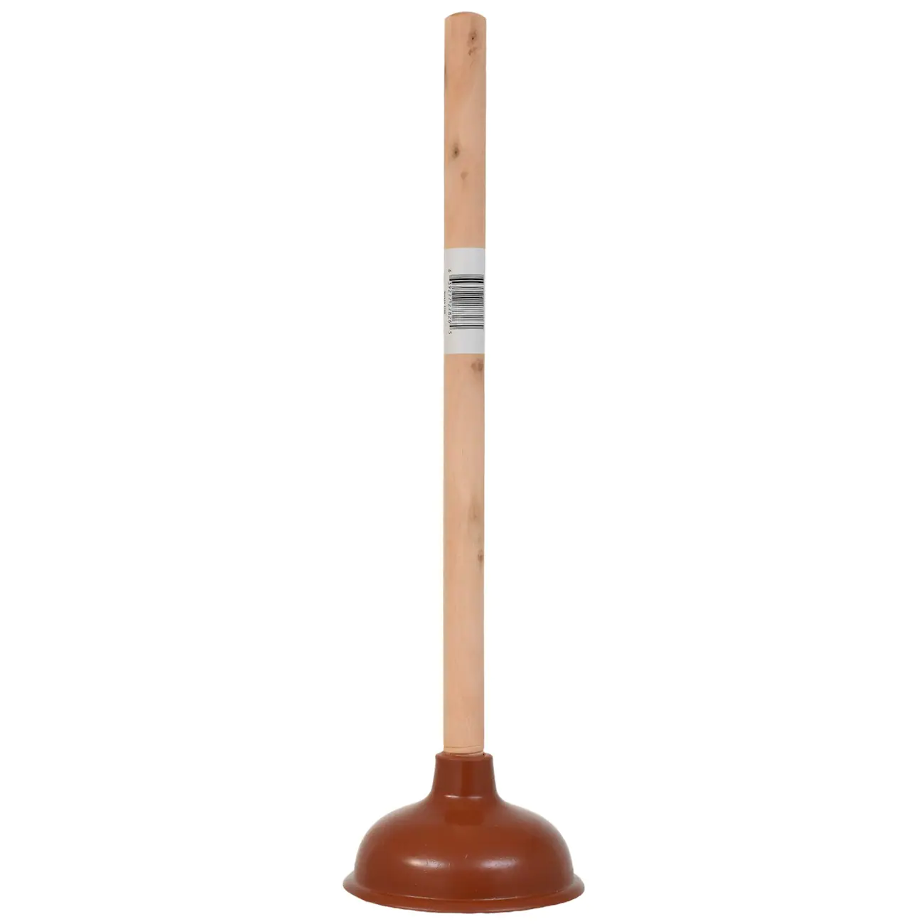 Wooden and Rubber Toilet Plungers, 19 in