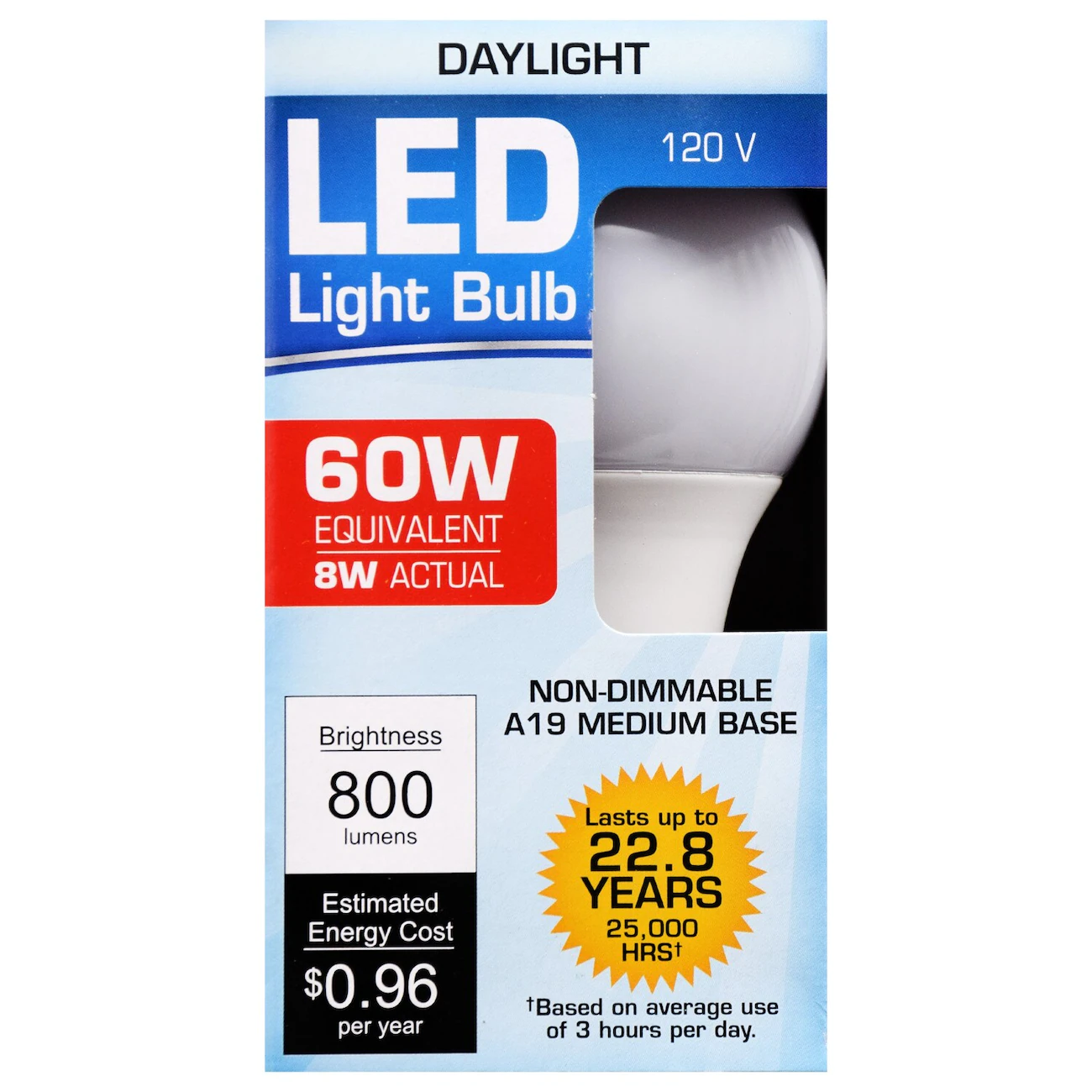 Daylight 60-Watt Equivalent Medium Base LED Lightbulbs