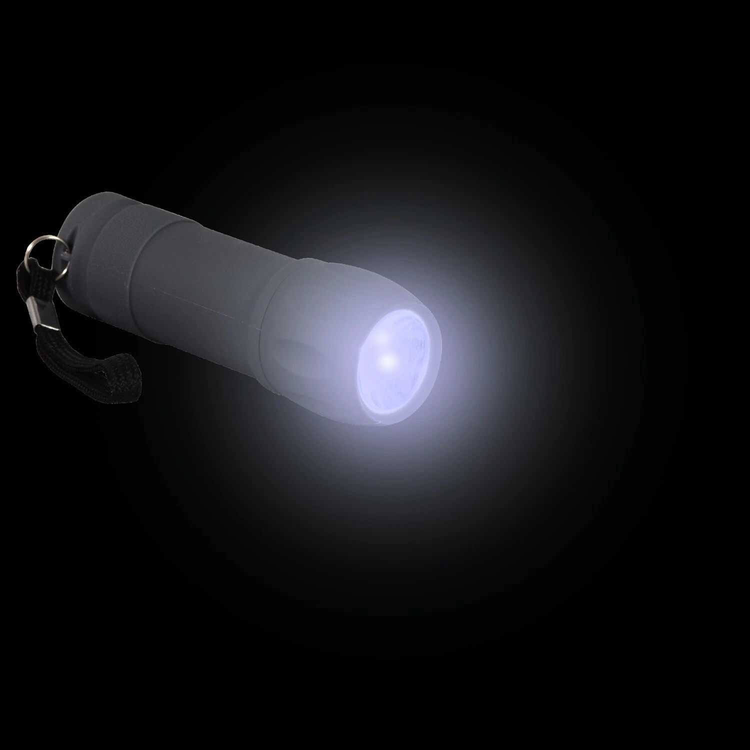 LED Rubber Grip Flashlights, 3.875x1.25 in