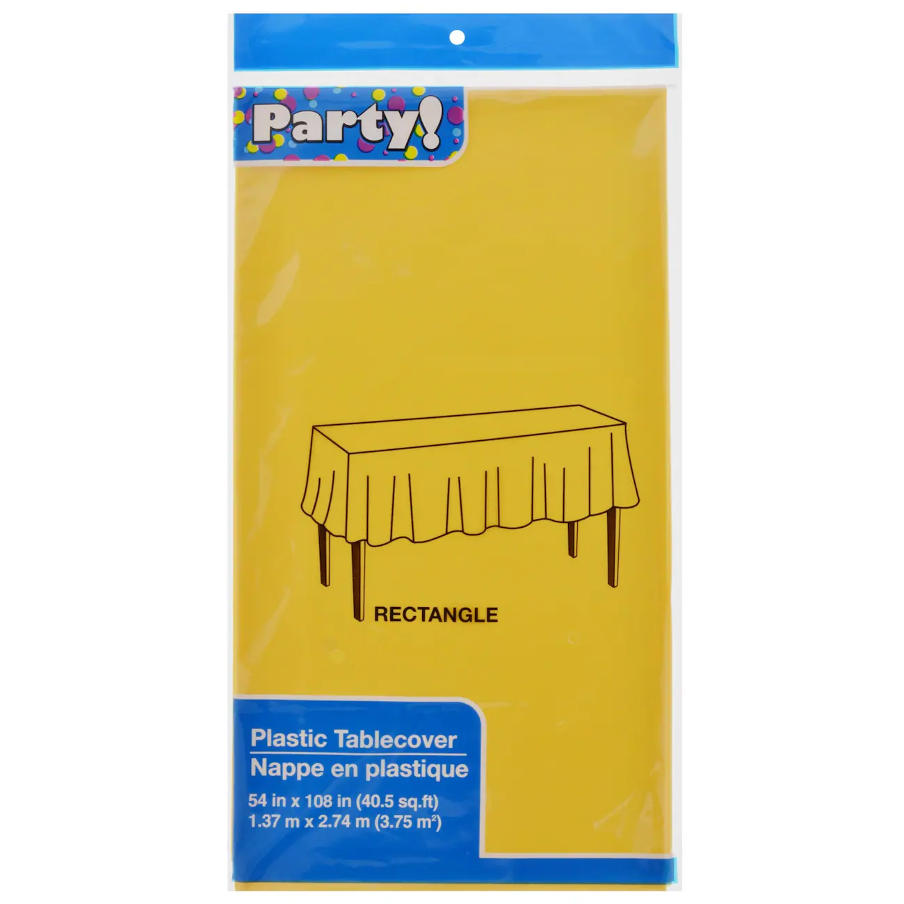 Light Gold Plastic Table Covers, 54x108 in