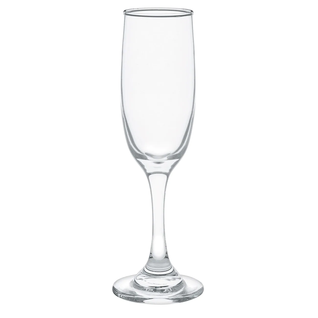 Tapered Glass Champagne Flutes, 6.25 oz