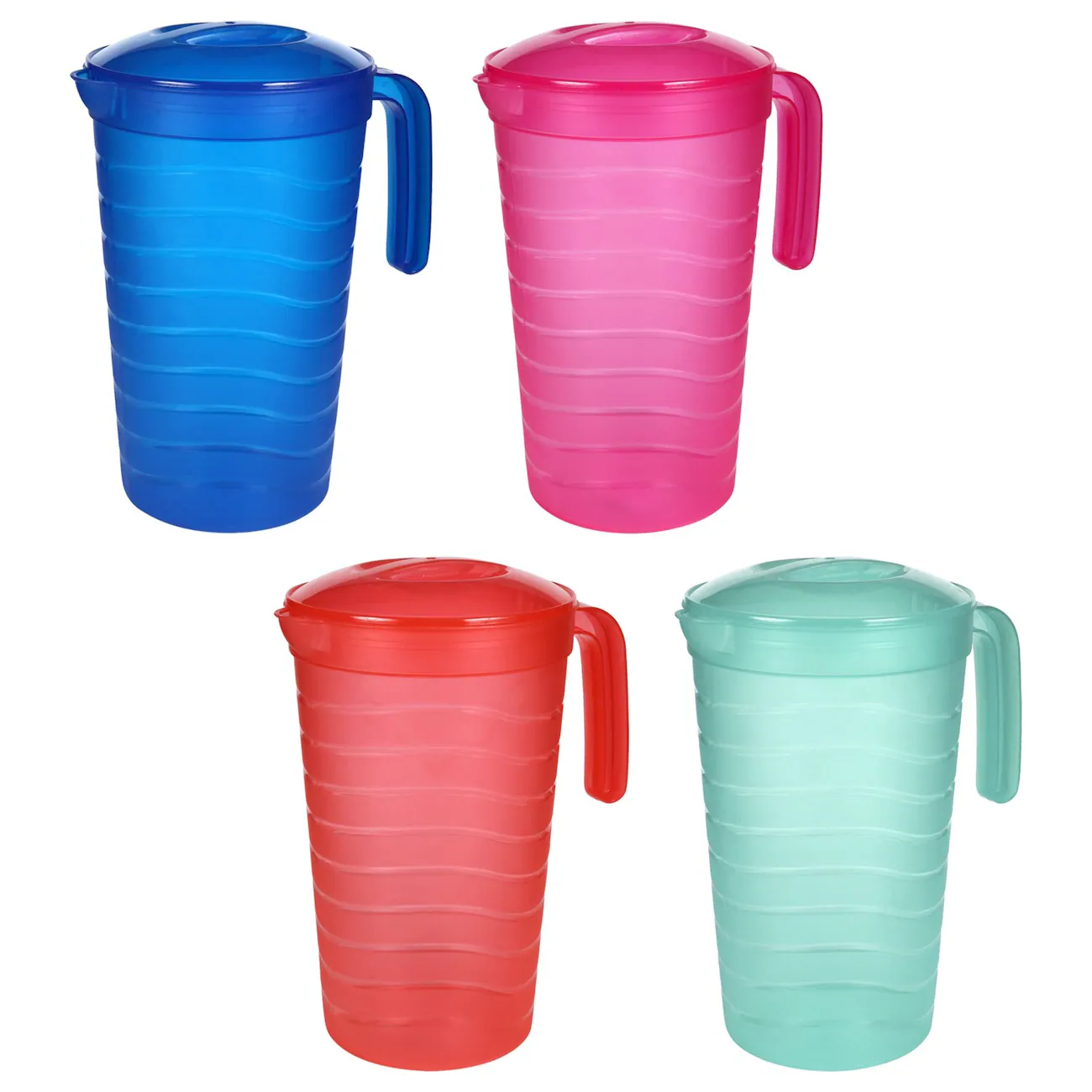 Summer Party Wave Design Plastic Pitchers, 2.5 qt