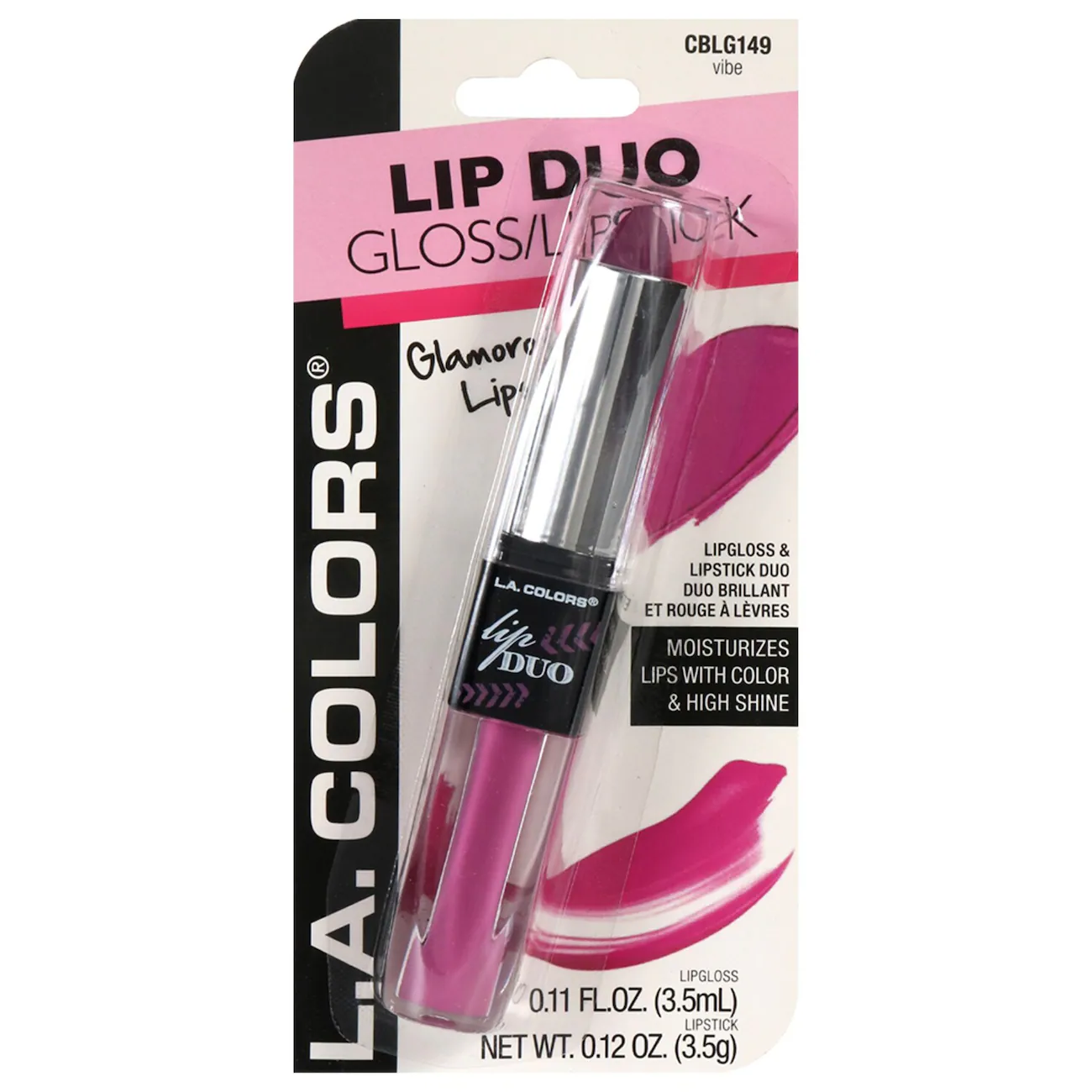 L.A. Colors Lip Gloss & Lipstick Duos, 0.12 oz. Tubes