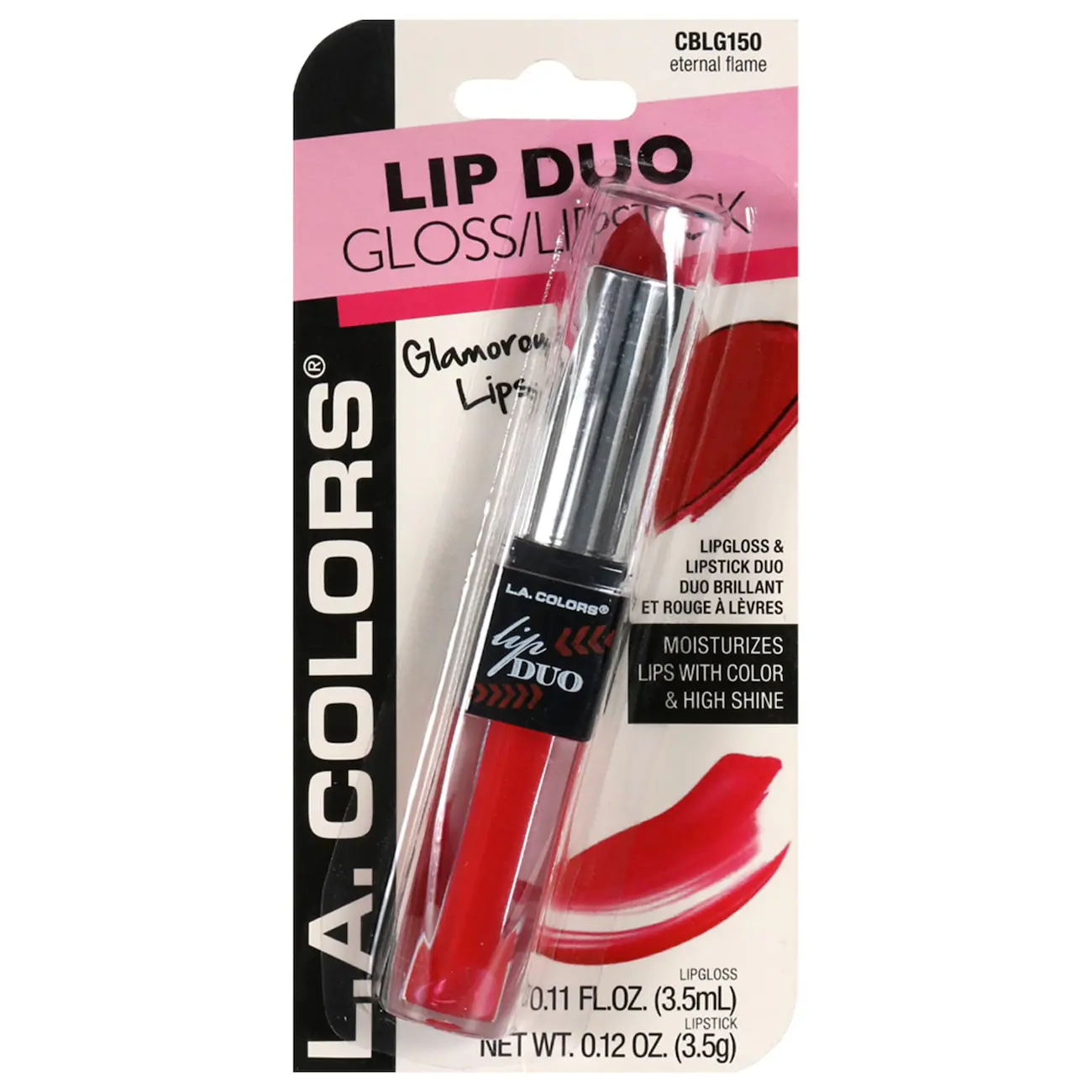 L.A. Colors Lip Gloss & Lipstick Duos, 0.12 oz. Tubes