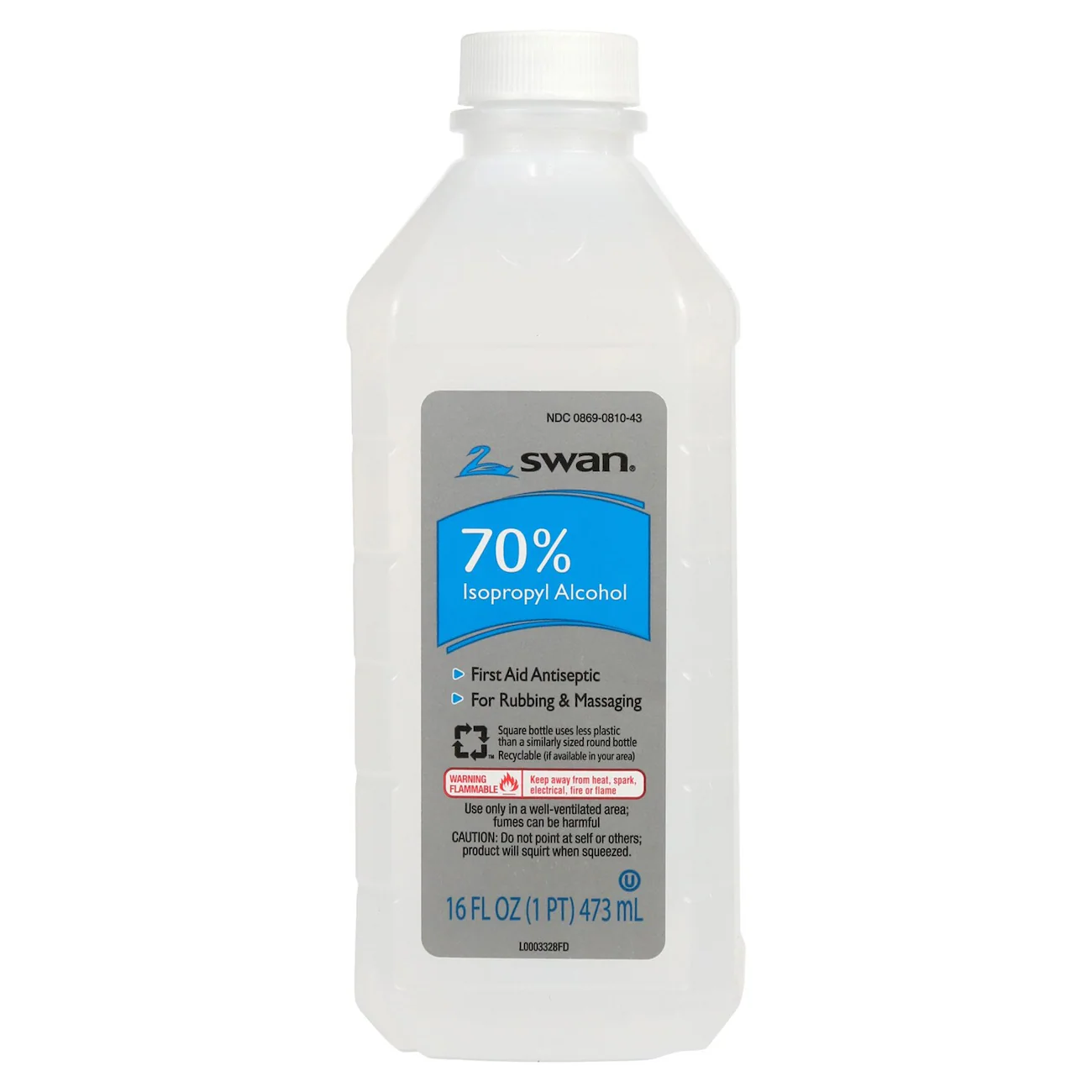 Swan 70% Isopropyl Alcohol, 16-oz