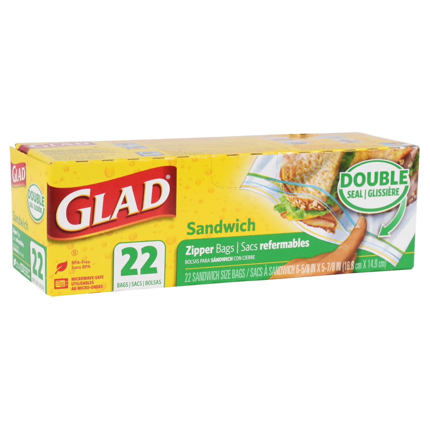 Glad Sandwich Zipper Bags