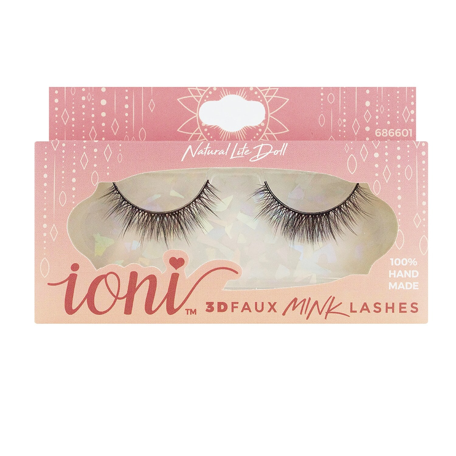 Ioni 3D Natural Lite Doll Faux Mink Eyelashes, 1 Pair Packs