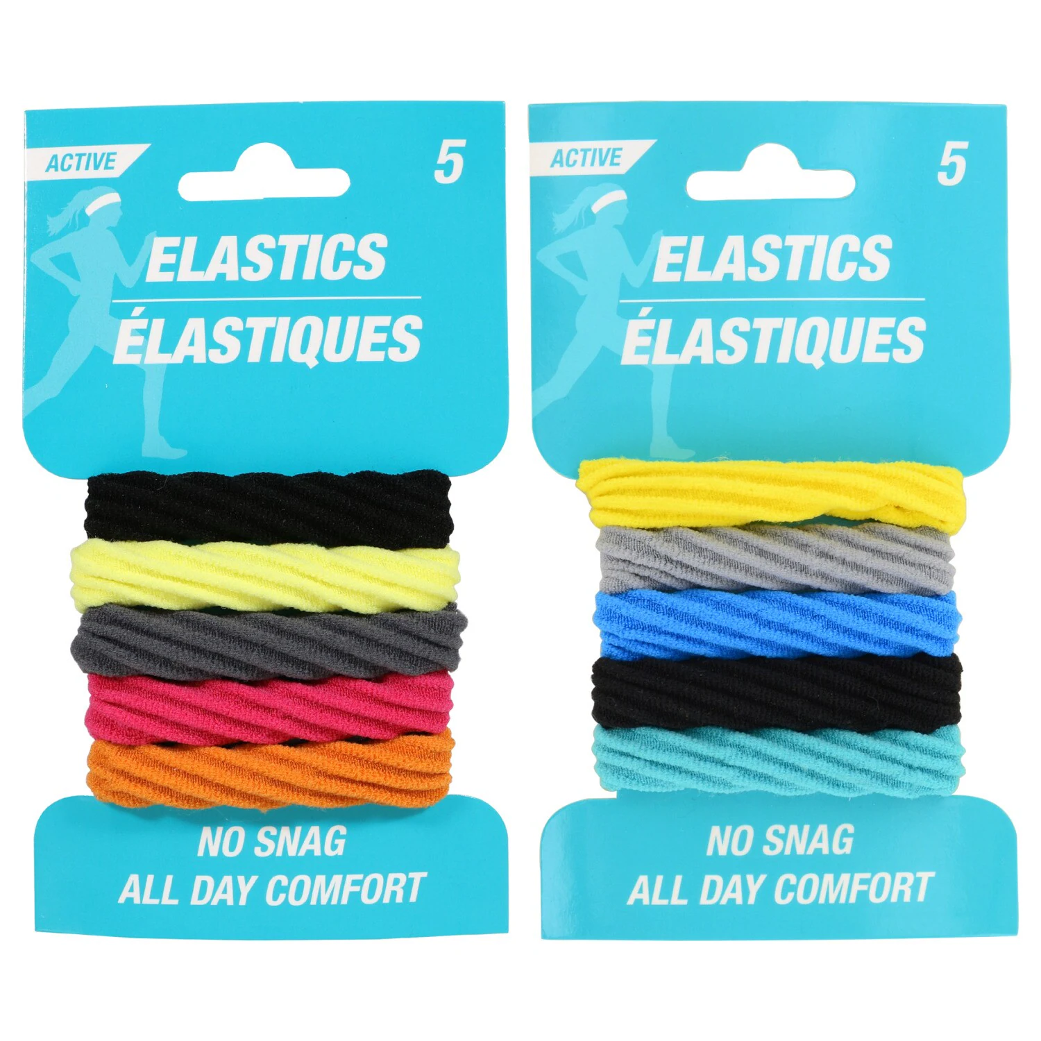 Adult Athletic Textured Roll-Over Hair Ties, 5-ct. Packs