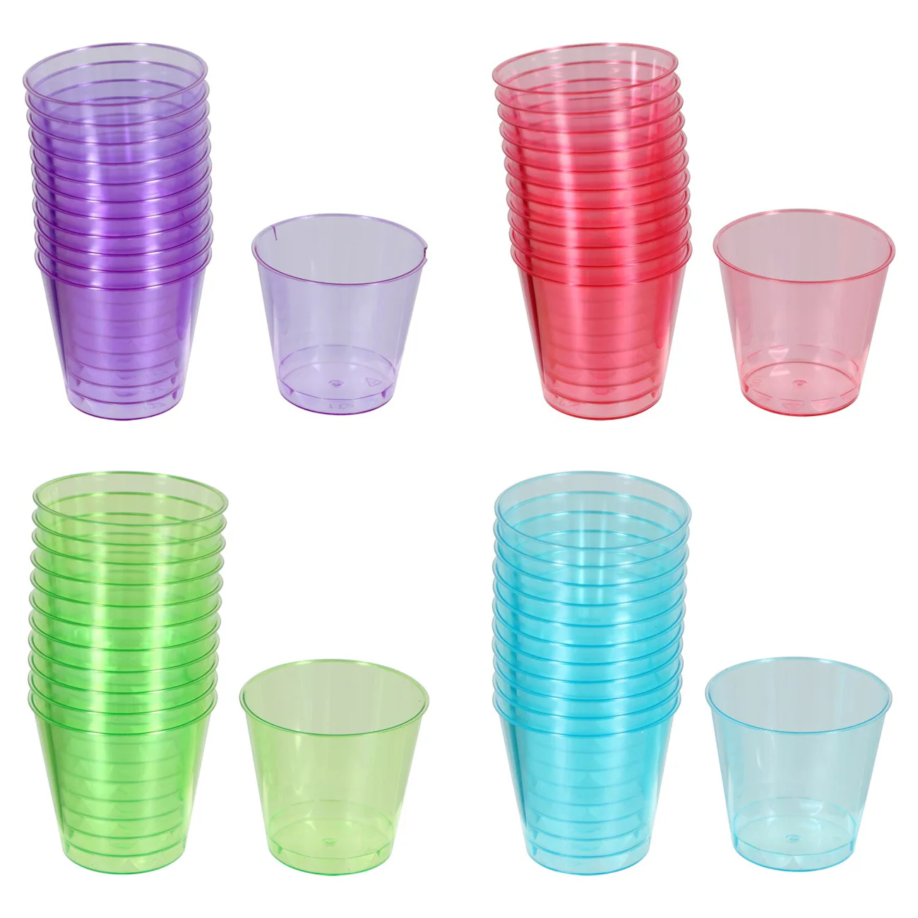 Plastic Luau Shot Glasses, 24-ct. Packs SKU: 977914