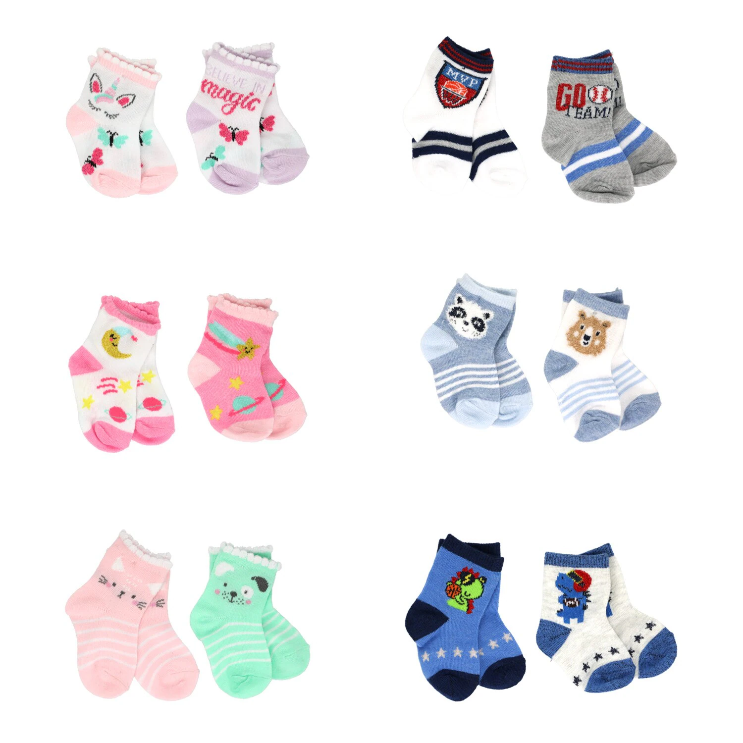 Baby Socks with Lurex, 2-pai