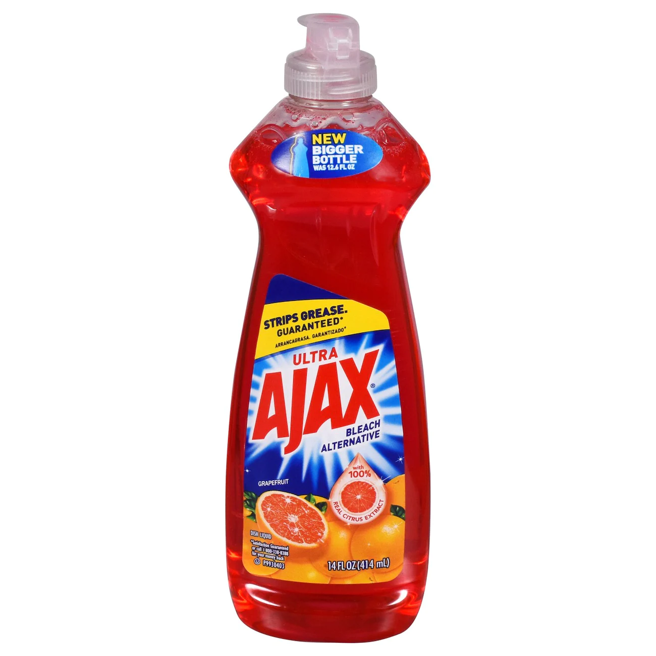 Ajax Bleach Alternative Grapefruit Liquid Dish Detergent, 14 oz. Bottles