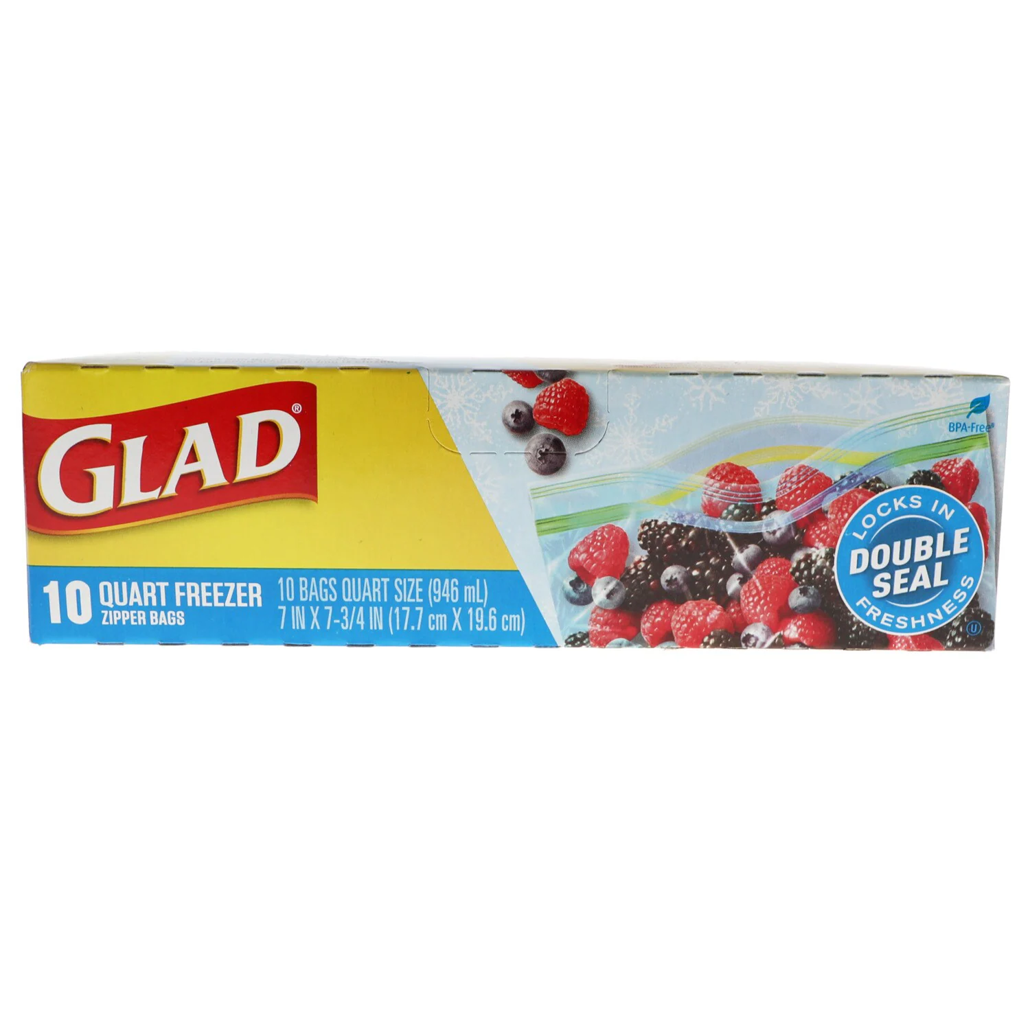 GLAD FREEZER QUART 10CT