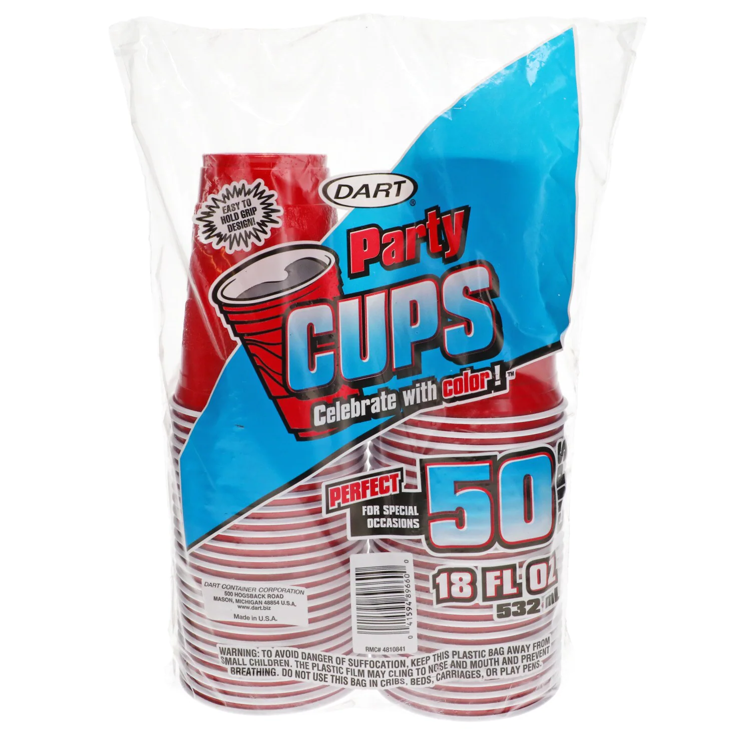 Dart Red Plastic Party Cups, 18 oz