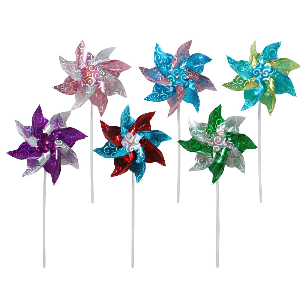 Springtime Plastic Pinwheels, 14.5x7.25 in