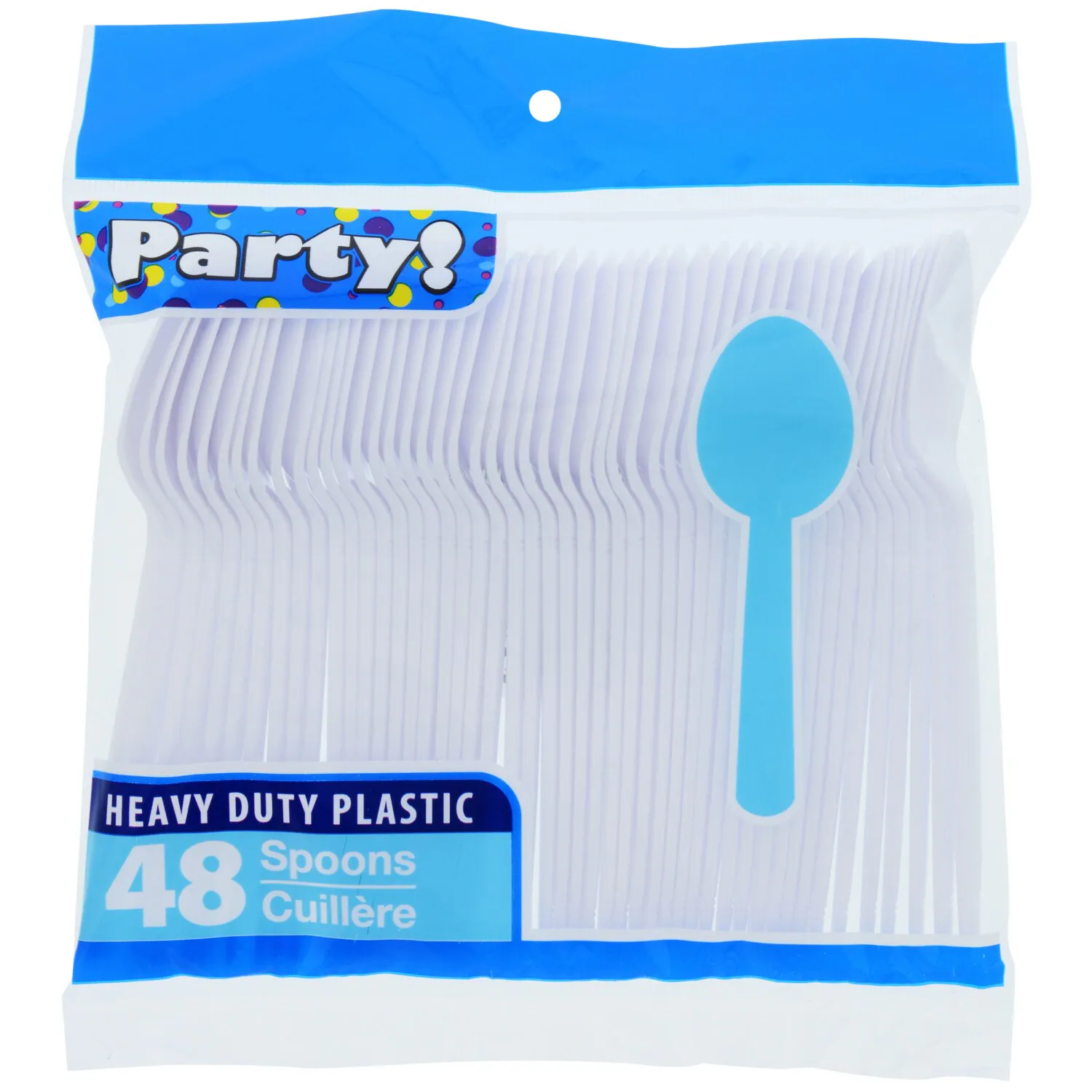 White Plastic Spoons, 48-ct. Bags