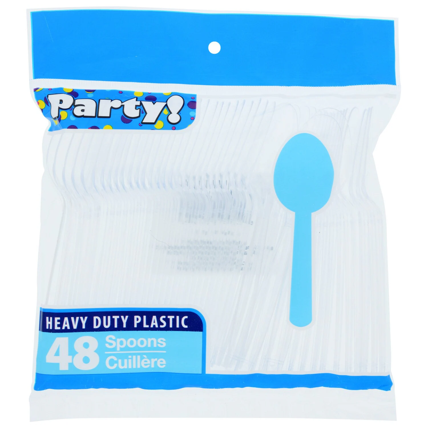 Clear Plastic Spoons, 48-ct. Bags