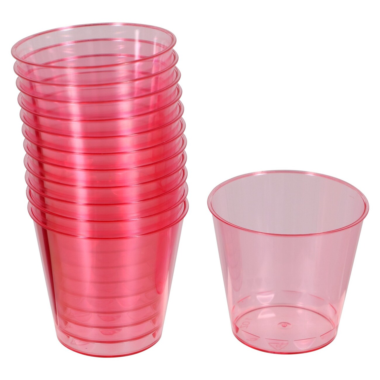 Red Plastic Luau Shot Glasses, 24-ct. Packs