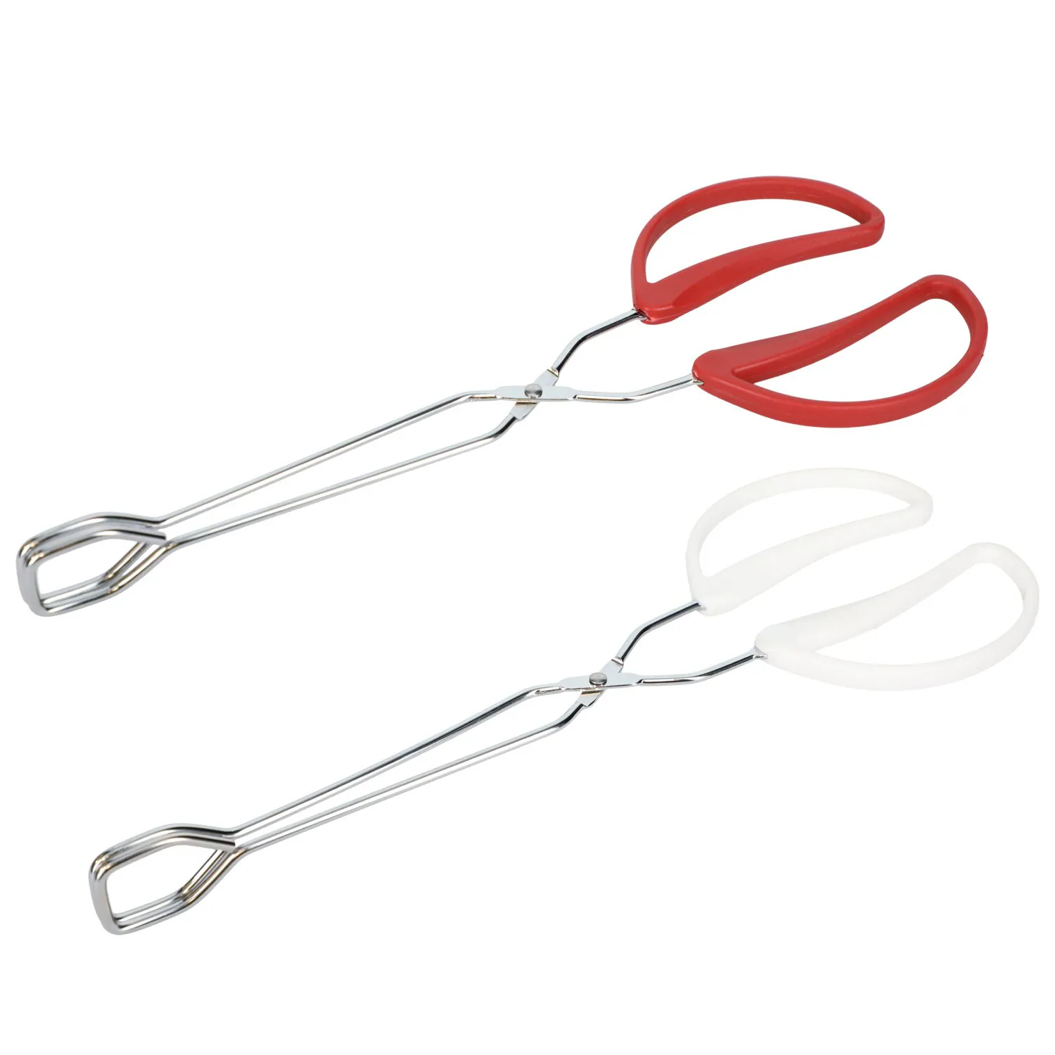 Cooking Concepts(R) Red & White Kitchen Tongs, 12-in