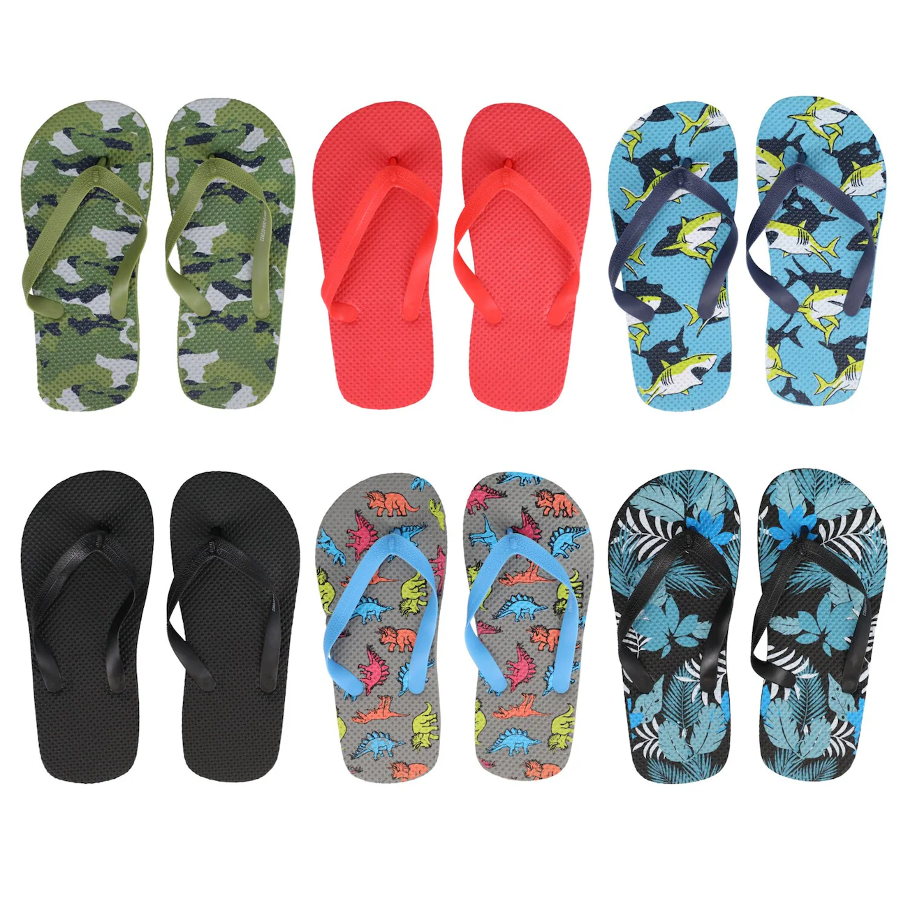 Boy's Summertime Rubber Flip Flops