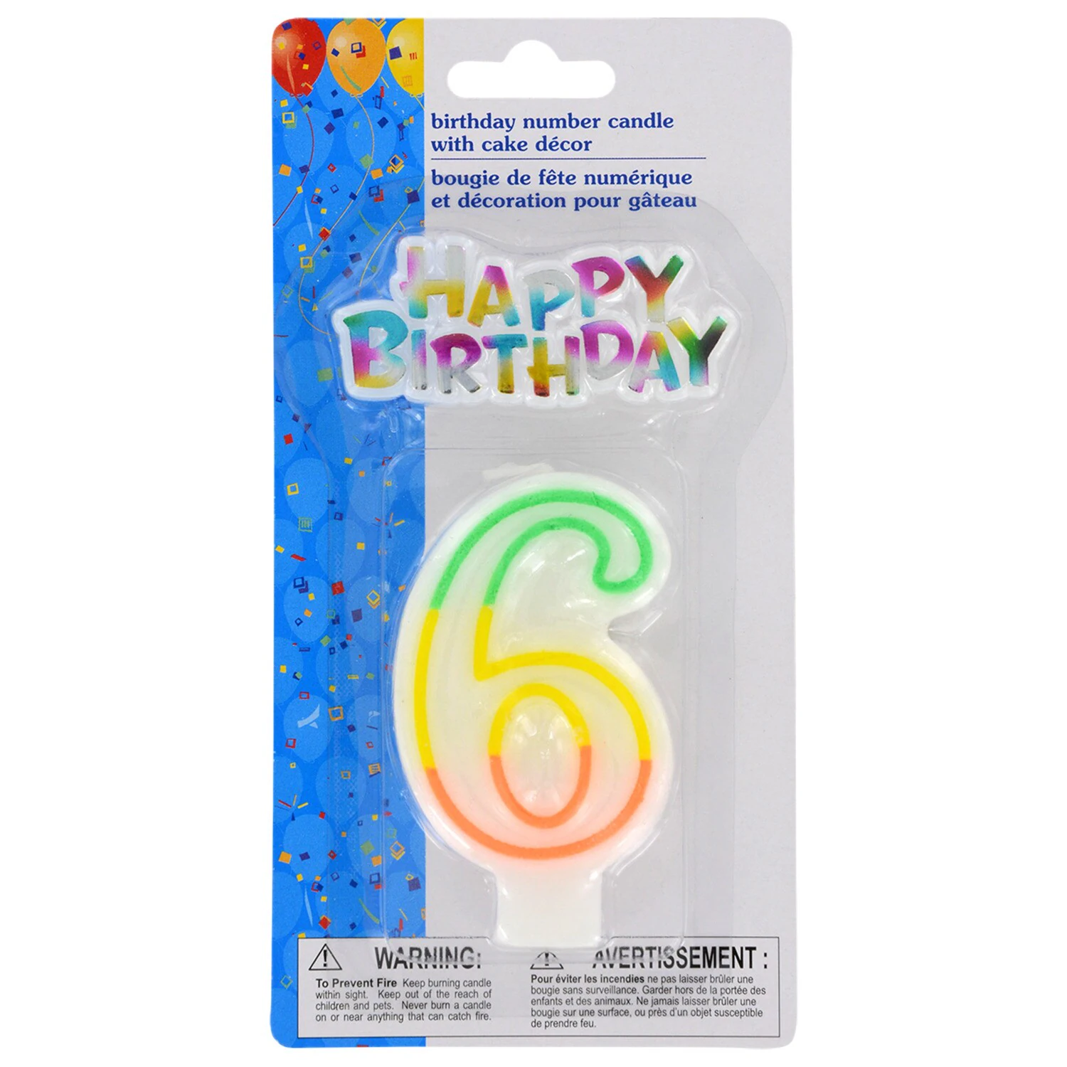 Happy 6th Birthday Candles, 2-pc. Sets