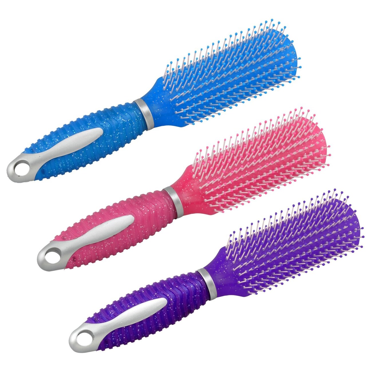 Assorted Glitter Hair Brushes