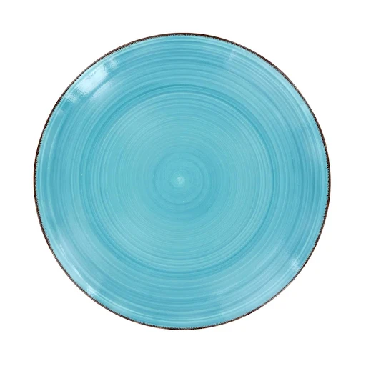 Turquoise Swirl Stoneware Side Plates