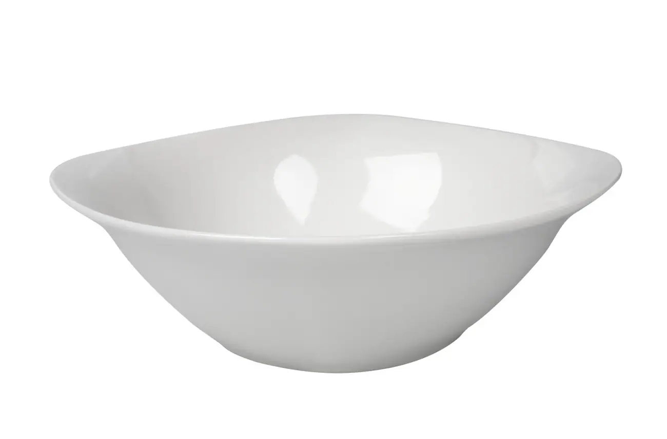 White Square Stoneware Bowls, 8 in