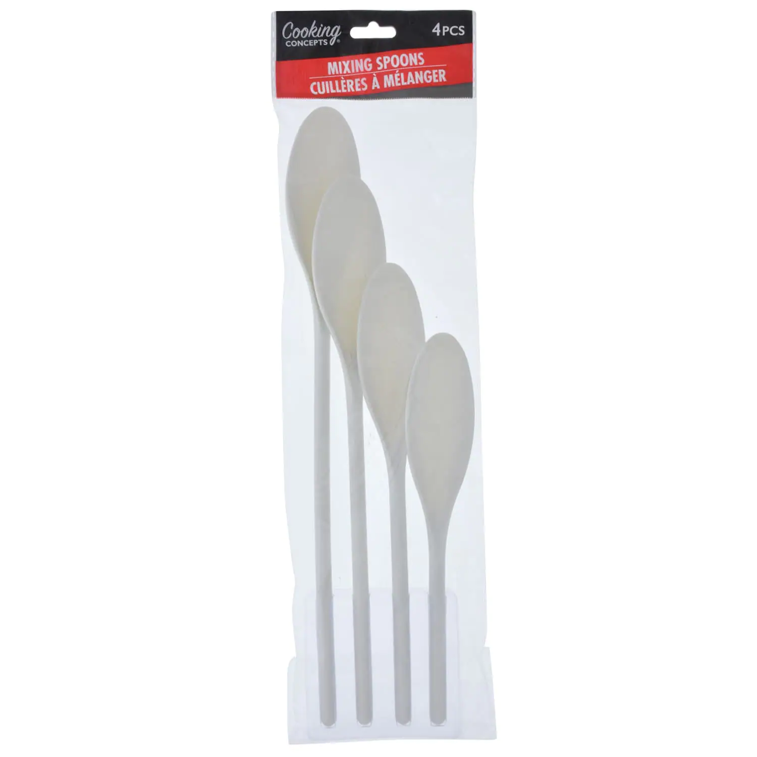 Cooking Concepts White Plastic Mixing Spoons, 4-ct. Packs