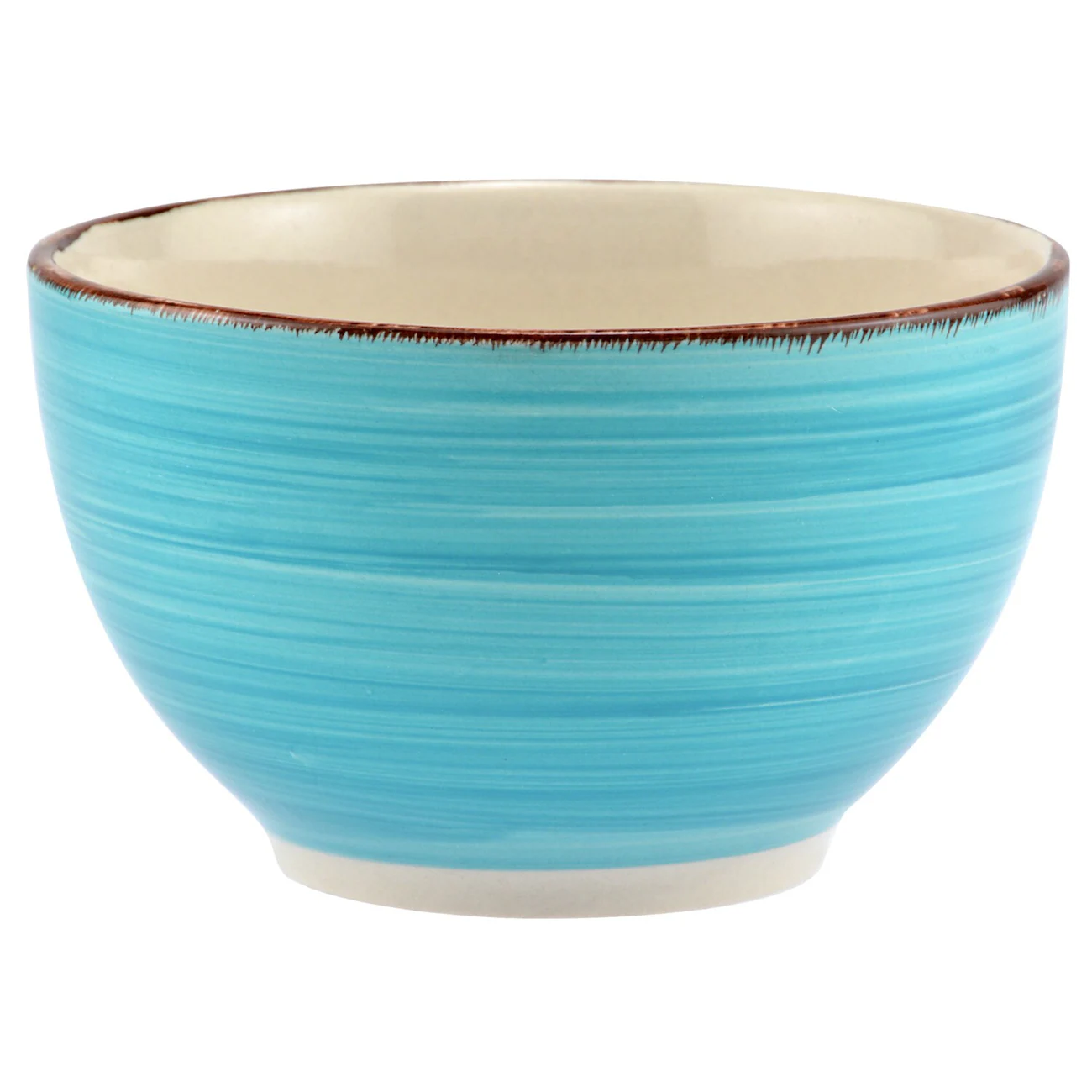 Turquoise Swirl Stoneware Bowls, 5.5 in.