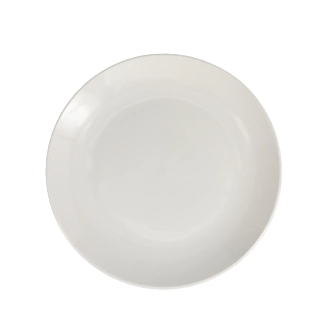 Ceramic White Glaze Salad Plate, 8-in