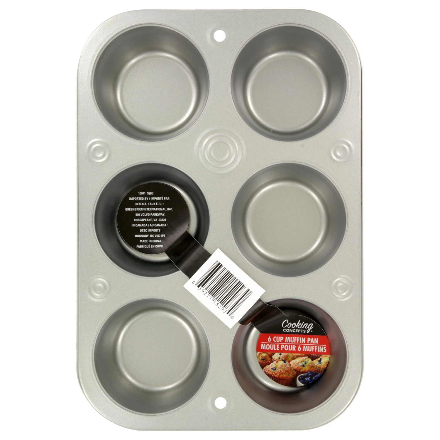 Cooking Concepts 6-Cup Tin Muffin Pans